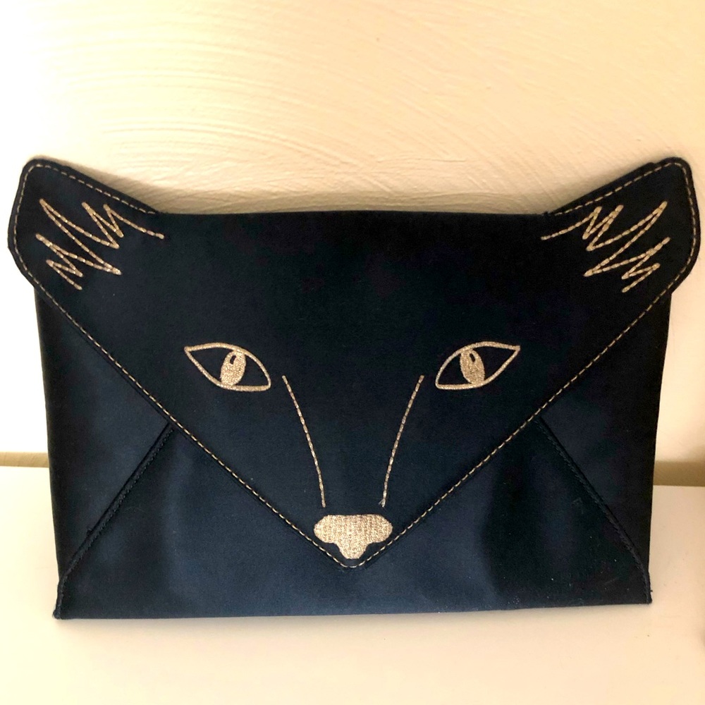 BCBG fox clutch